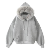 Fur Collar Sweatshirts Hoodies