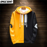 Patchwork Casual Sweatshirt Male Hoodie