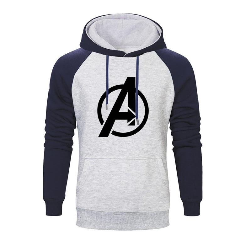 Marvel Logo Printed Raglan Hoodies