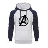 Marvel Logo Printed Raglan Hoodies