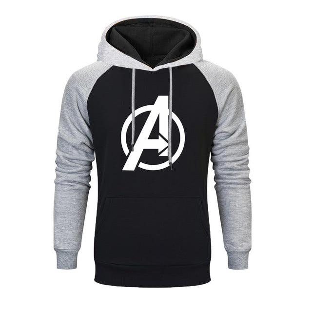 Marvel Logo Printed Raglan Hoodies