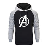 Marvel Logo Printed Raglan Hoodies