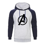 Marvel Logo Printed Raglan Hoodies