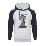 Marvel Logo Printed Raglan Hoodies