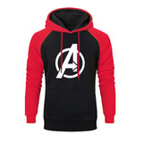 Marvel Logo Printed Raglan Hoodies