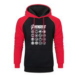 Marvel Logo Printed Raglan Hoodies