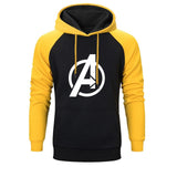 Marvel Logo Printed Raglan Hoodies