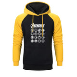 Marvel Logo Printed Raglan Hoodies